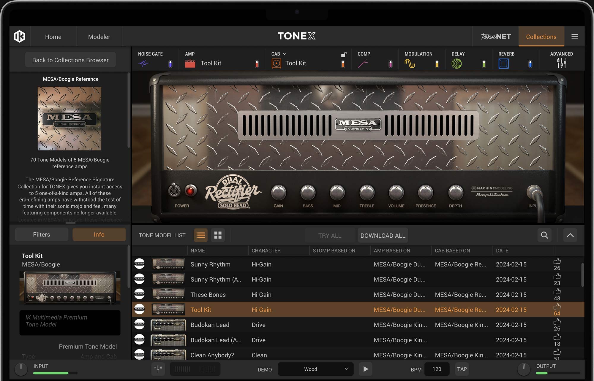 TONEX MESA/Boogie Reference GUI