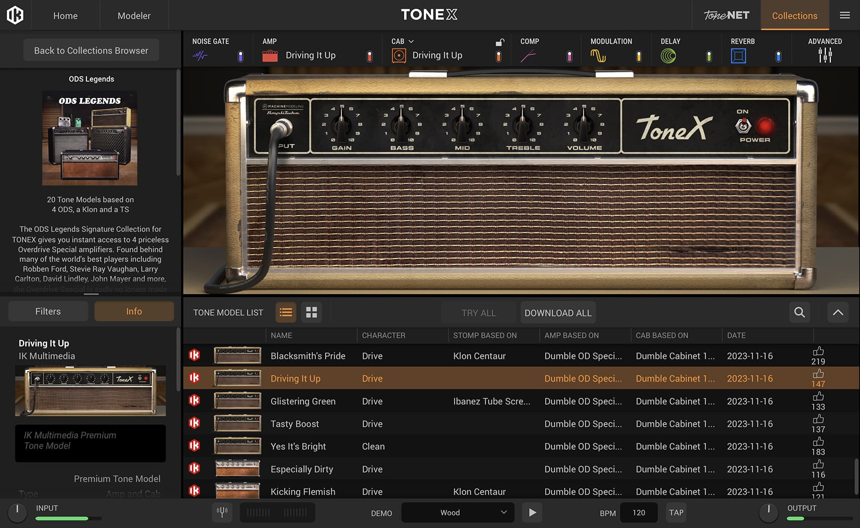 TONEX ODS Legend GUI