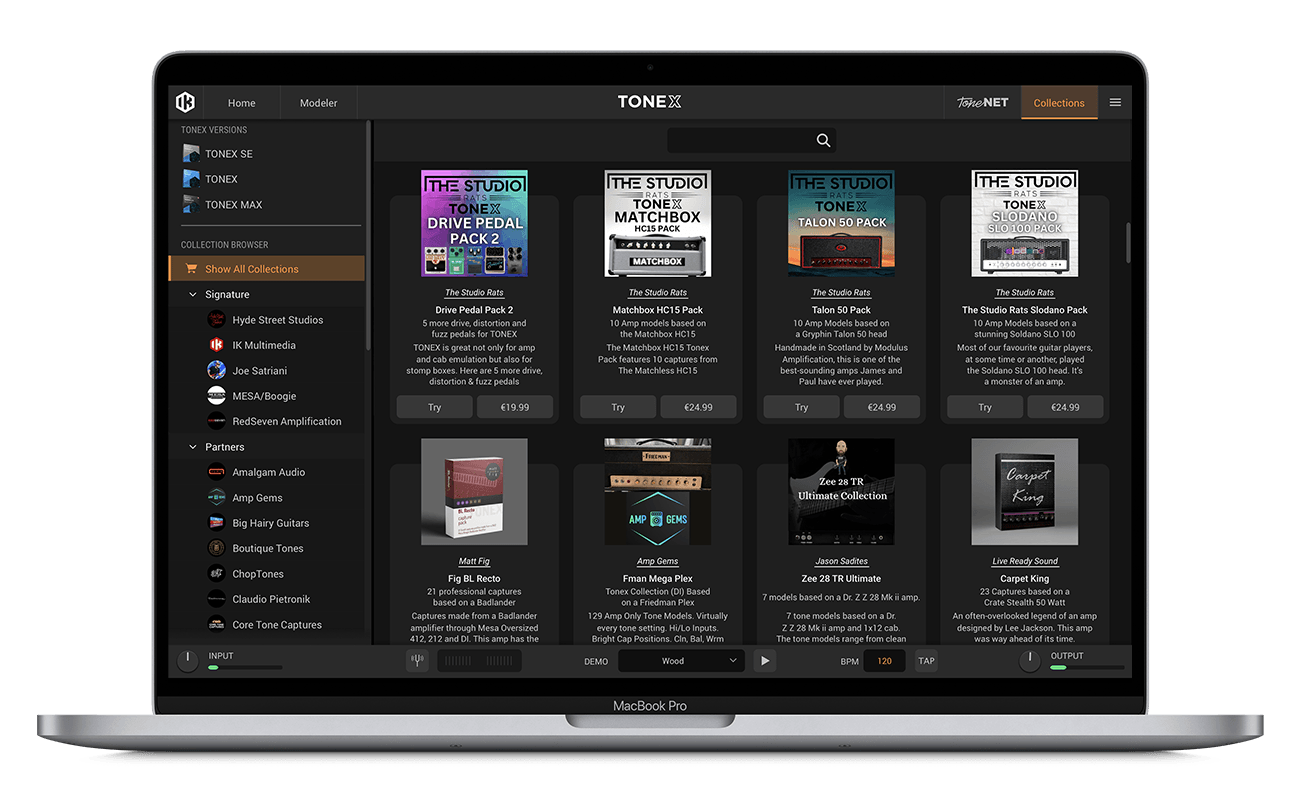 TONEX Partner Collections GUI